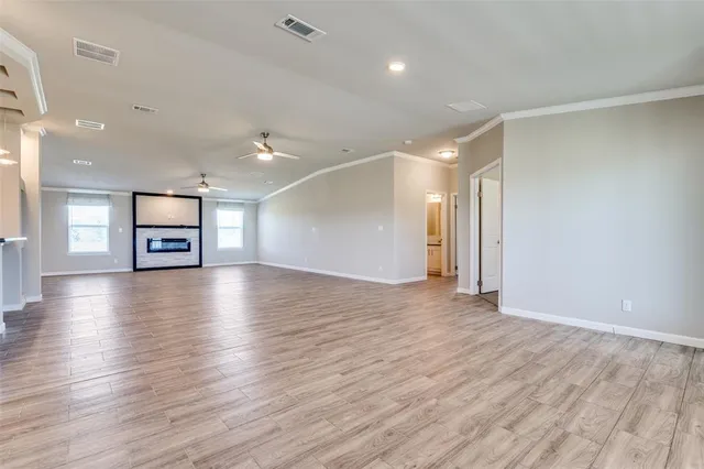 a view of a livingroom with a flat screen tv