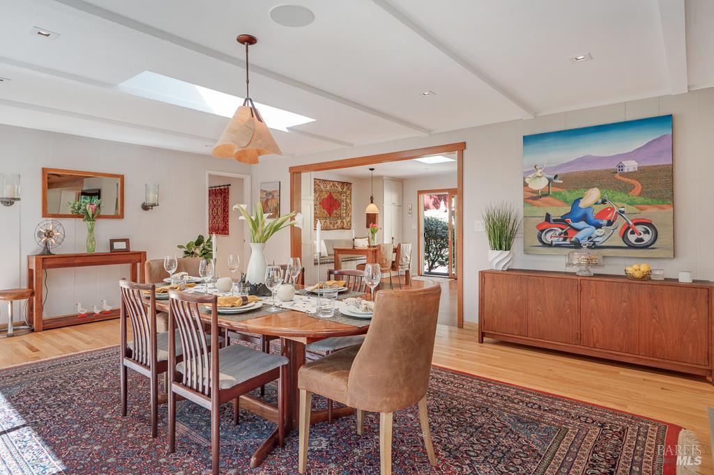 17600 Willow Creek Road Occidental, CA 95465 - Photo 18 of 79 Dining room with access to the kitchen and breakfast room.