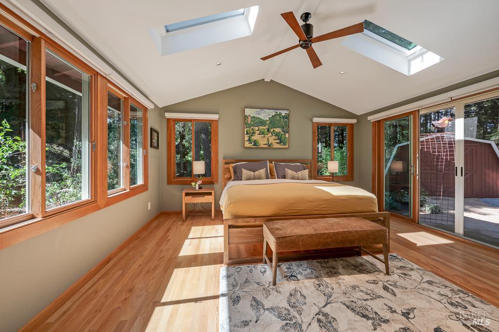17600 Willow Creek Road Occidental, CA 95465 - Photo 30 of 79 Skylights, vaulted ceilings, fan, and windows in all directions.