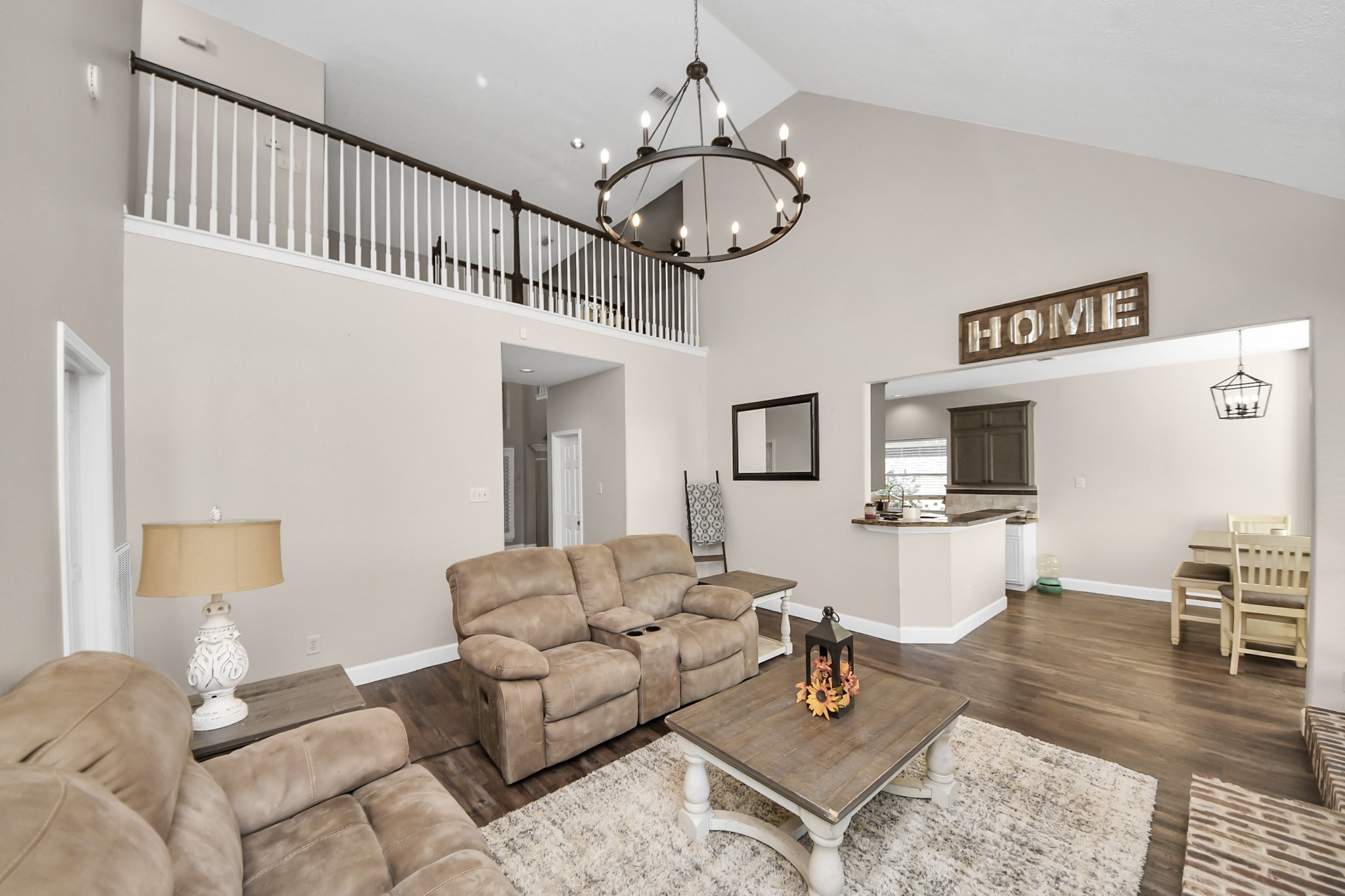10514 Ravens Way Baytown, TX 77523 - Photo 11 of 50 Perspective from a corner of the living room, emphasizing room for furniture and family gatherings.