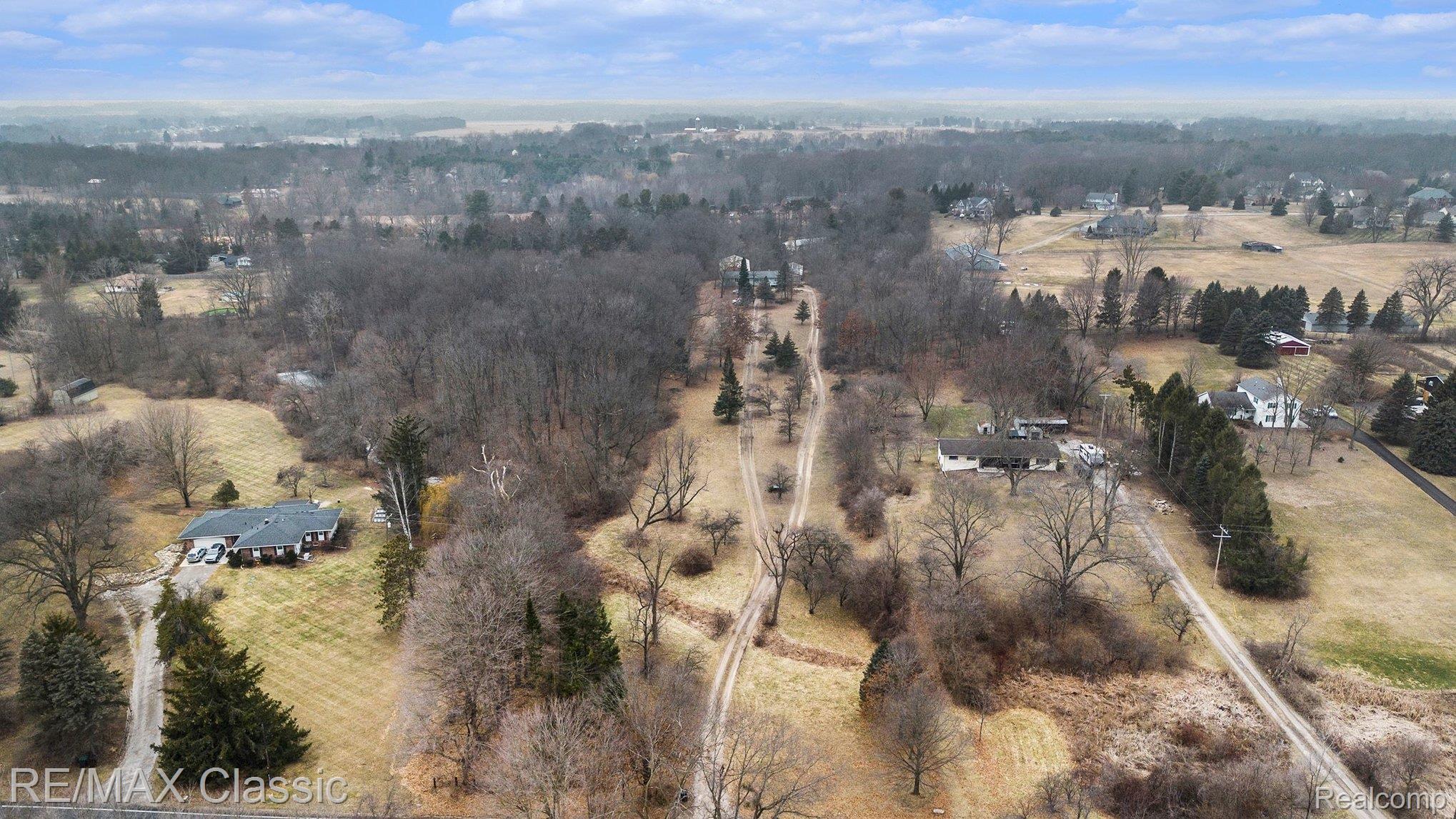 9800 Moon Road Saline, MI 48176 - Photo 38 of 38 Overview of rural landscape showing how far home sits back off of the road