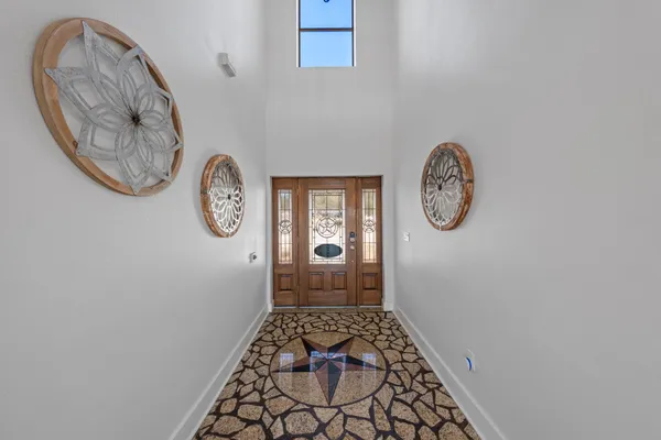 a view of a hallway with elevator