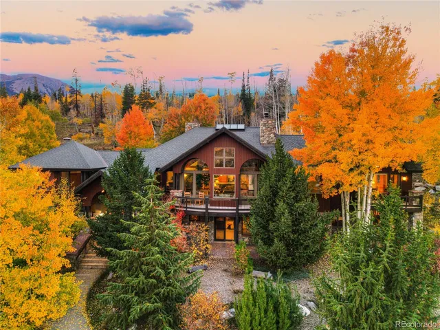 a view of a house with a yard and hanging chair