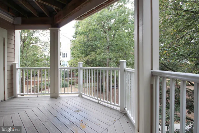 a view of a wooden deck