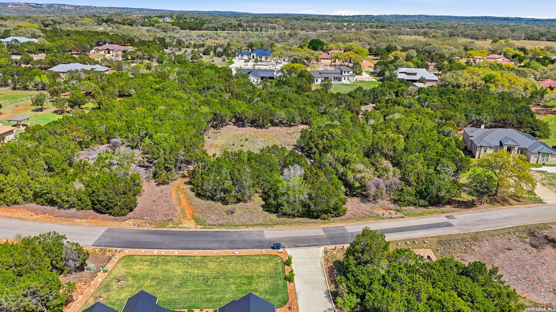 27230 Eichenbaum Road New Braunfels, TX 78132 - Photo 38 of 38 an aerial view of residential houses with outdoor space