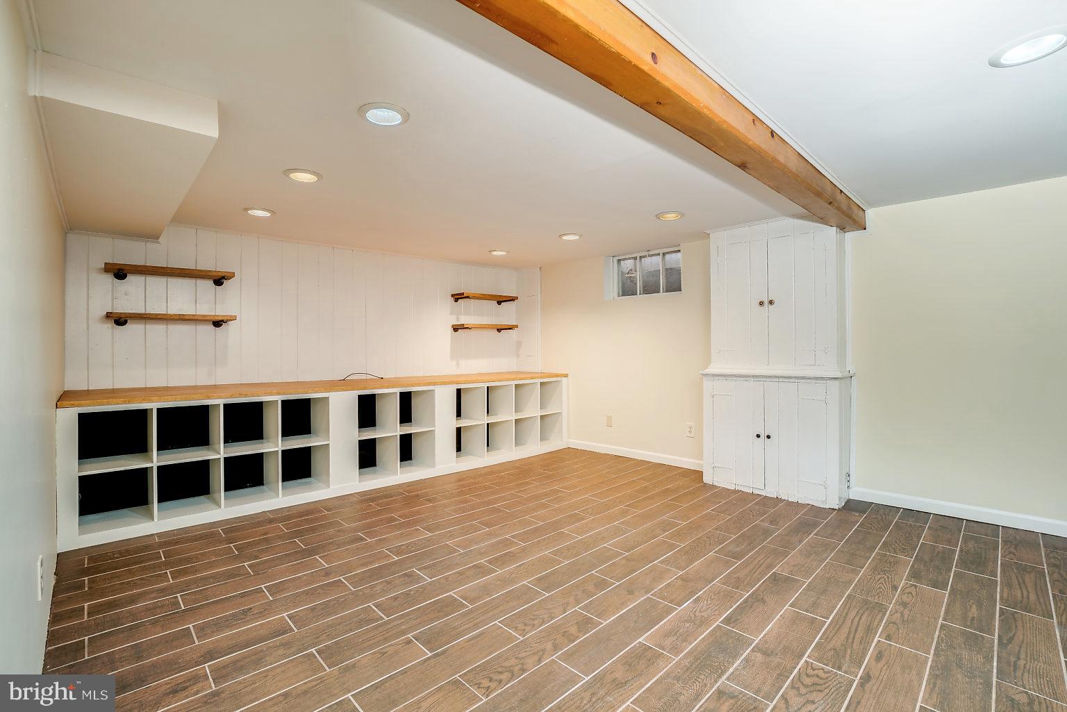 604 Carysbrook Road Baltimore, MD 21208 - Photo 29 of 38 Finished Basement with Built-in Storage