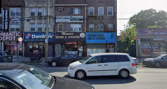 a car parked in front of a store