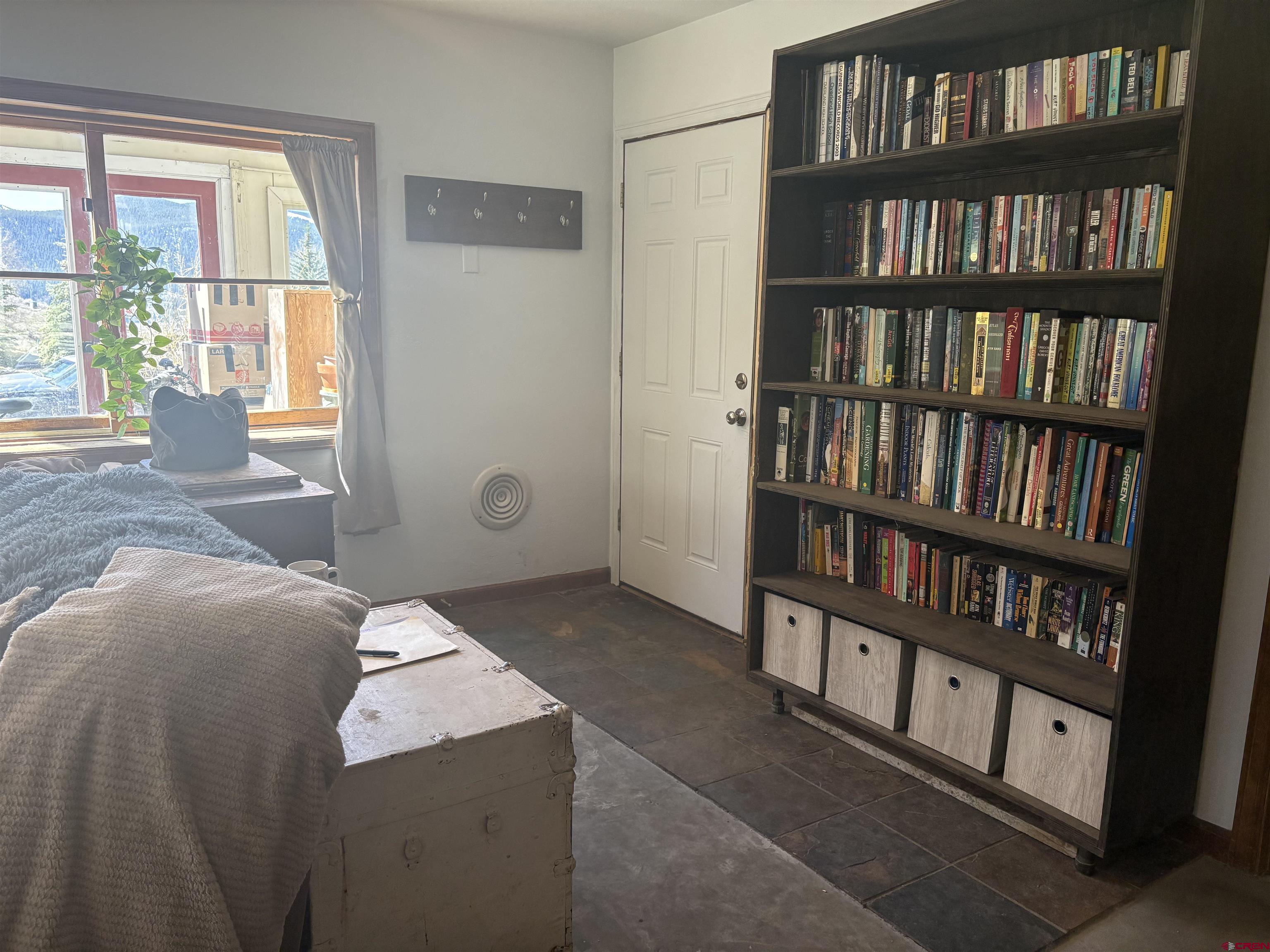 26 Castle Road, Unit 3 Crested Butte, CO 81225 - Photo 12 of 32 a living room with furniture and a book shelf