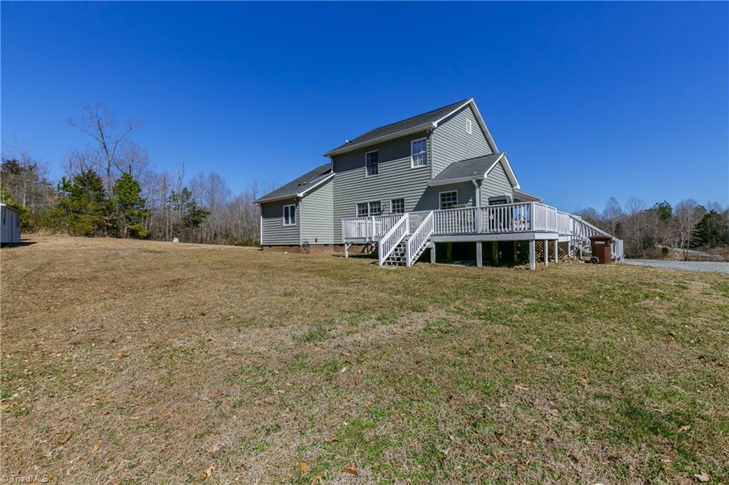 6052 David Moore Road Elon, NC 27244 - Photo 25 of 30 Aerial view of exterior back. This could be your private RETREAT!!