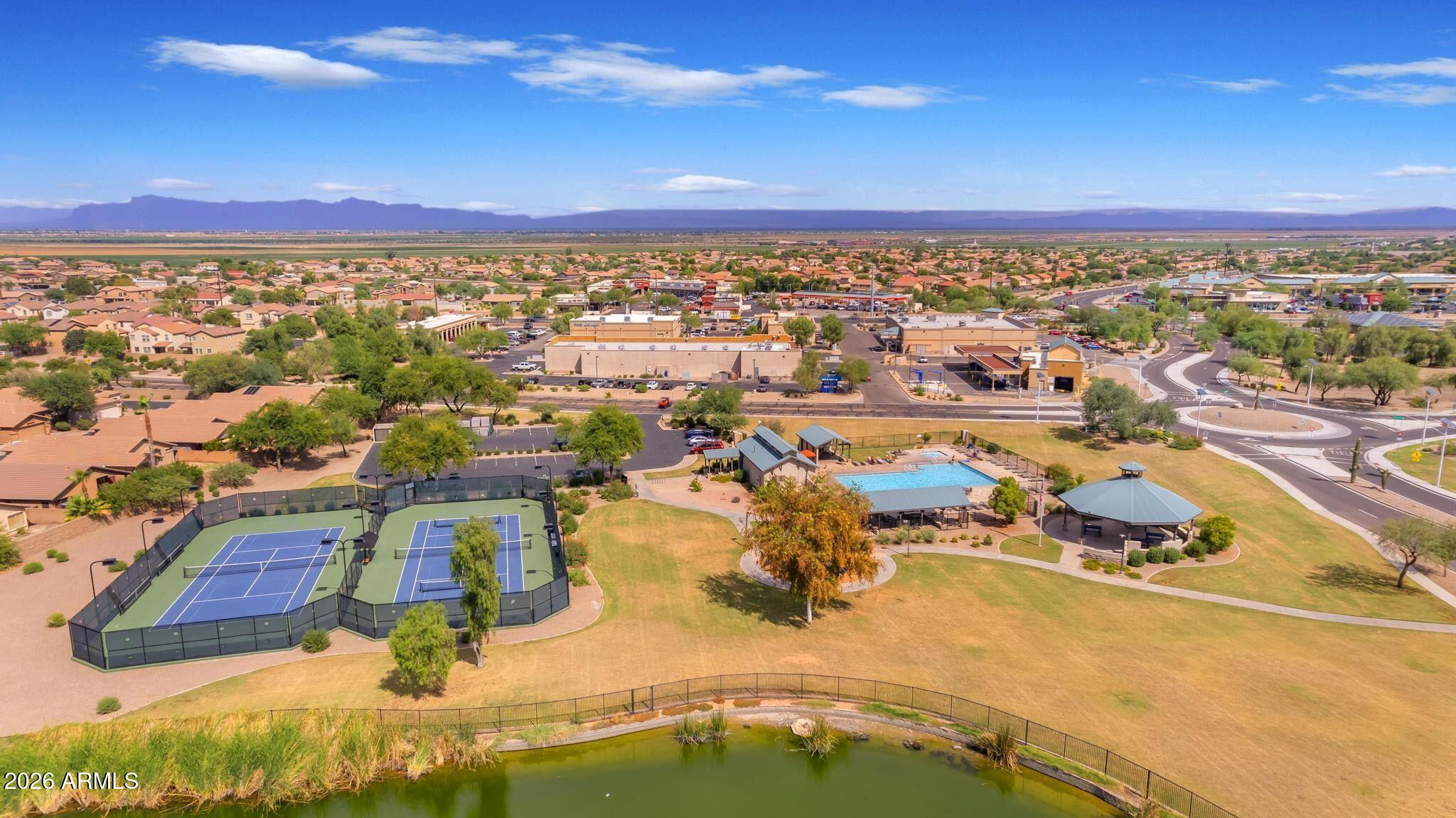 29207 North Mountain View Road San Tan Valley, AZ 85143 - Photo 35 of 40 Lakeside Pool and Pickleball/ Tennis