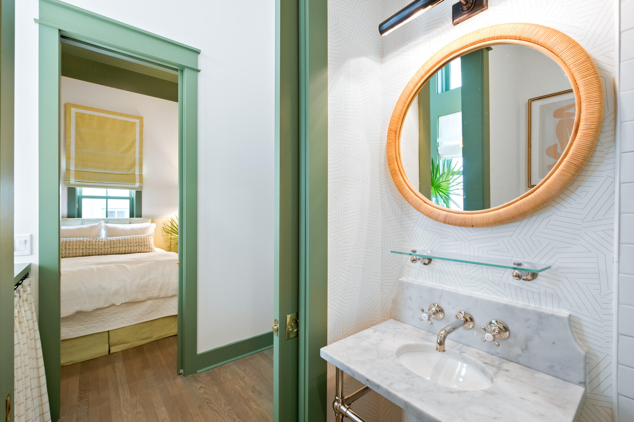 84 Windward Lane Inlet Beach, FL 32461 - Photo 26 of 67 a bathroom with a sink and a mirror