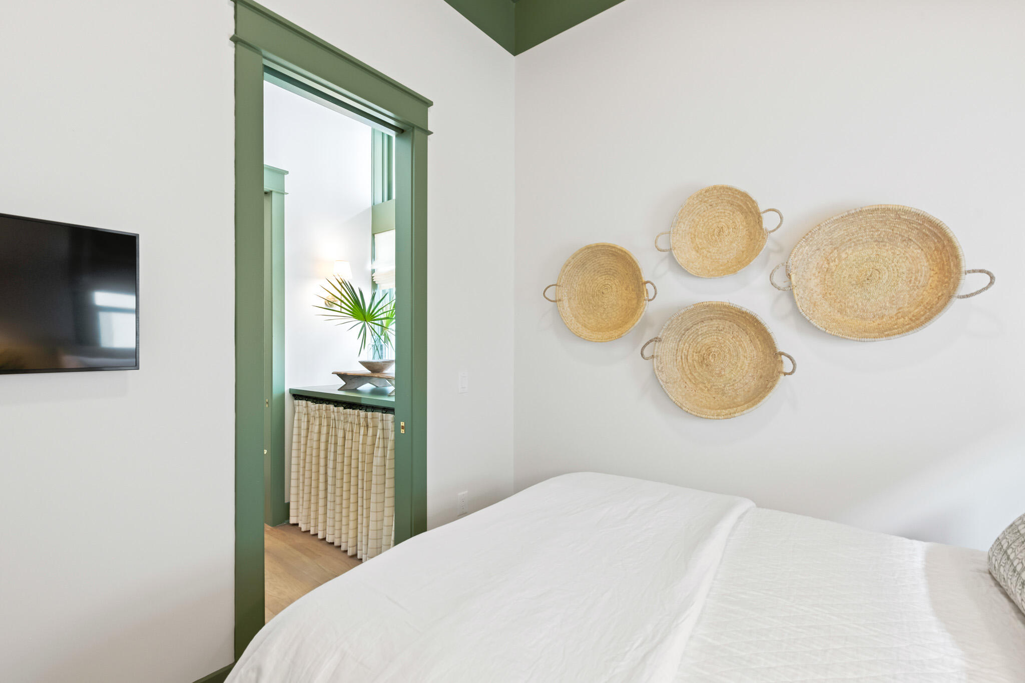 84 Windward Lane Inlet Beach, FL 32461 - Photo 32 of 67 a bedroom with a bed and painting on the wall