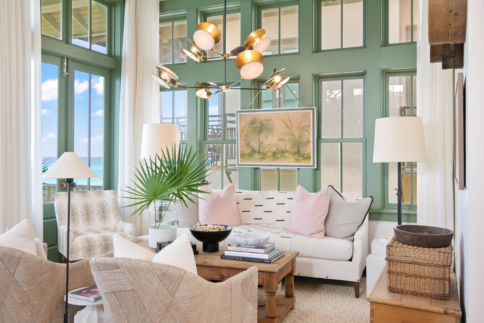 84 Windward Lane Inlet Beach, FL 32461 - Photo 48 of 67 a living room with furniture flowerpot and a chandelier
