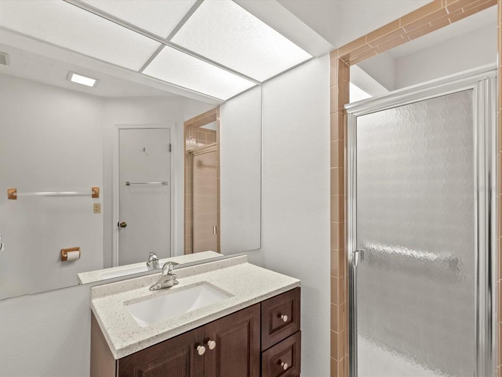 7415 Heather Walk Drive Weeki Wachee, FL 34613 - Photo 21 of 35 a bathroom with a sink and a mirror