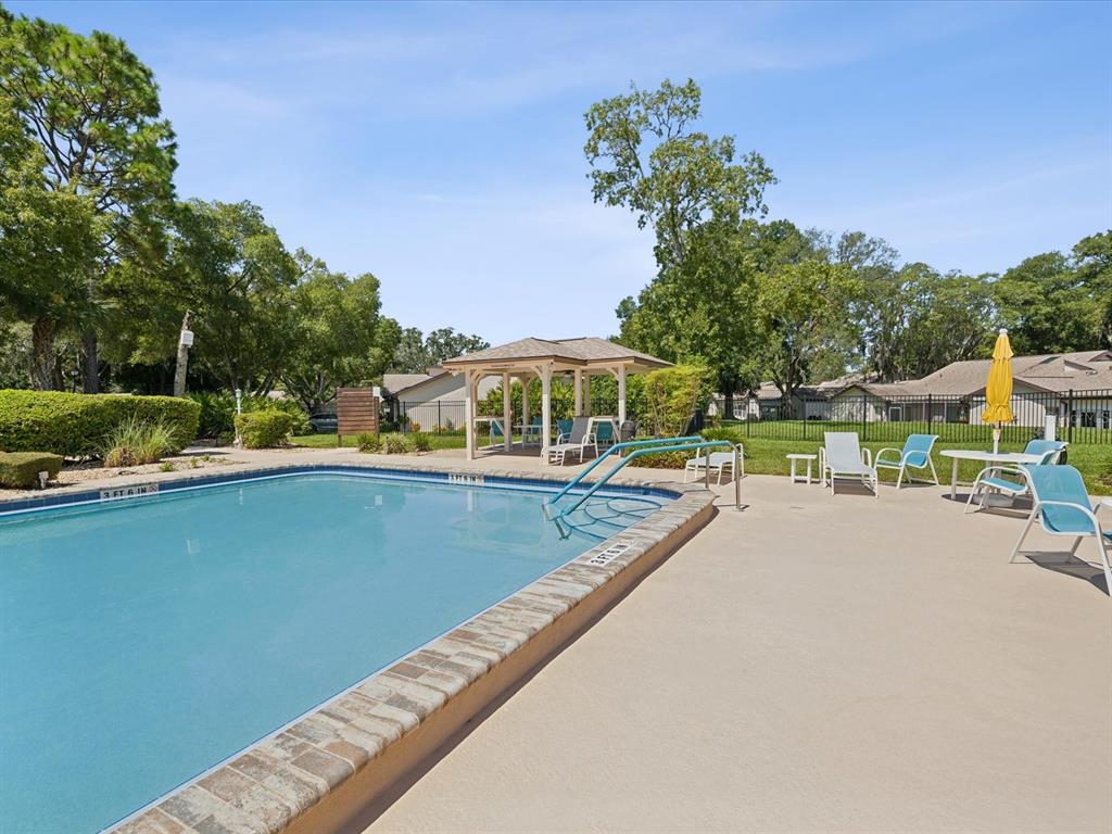 7415 Heather Walk Drive Weeki Wachee, FL 34613 - Photo 33 of 35 a view of a swimming pool with a lounge chair