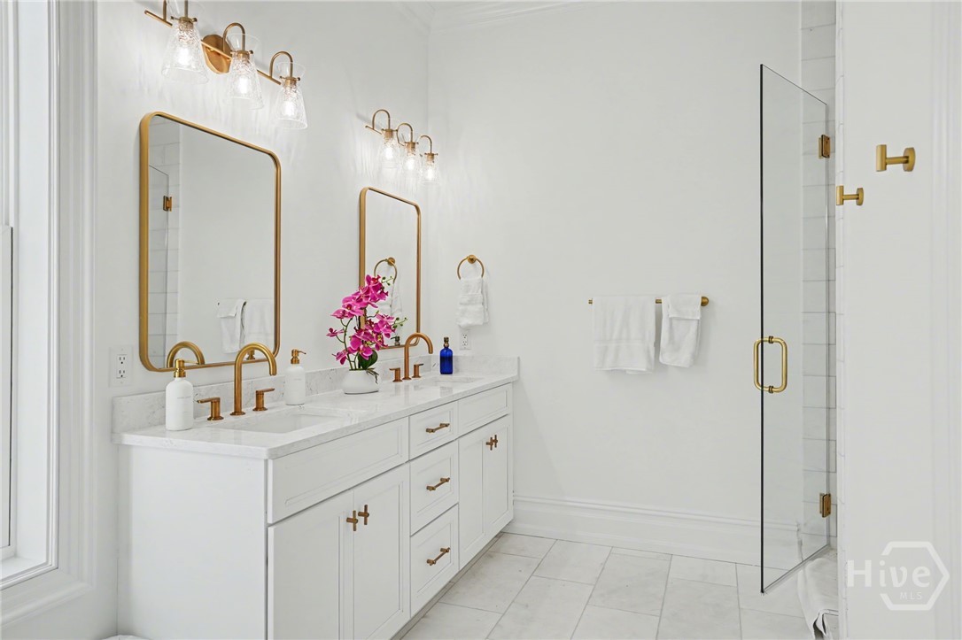 2 Top Gallant Circle Savannah, GA 31411 - Photo 19 of 40 Primary Bathroom with Dual Vanity, spacious shower and private water closet.