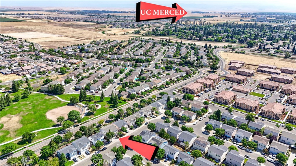 1235 Sunrise Drive Merced, CA 95348 - Photo 5 of 44 an aerial view of residential houses with outdoor space and swimming pool
