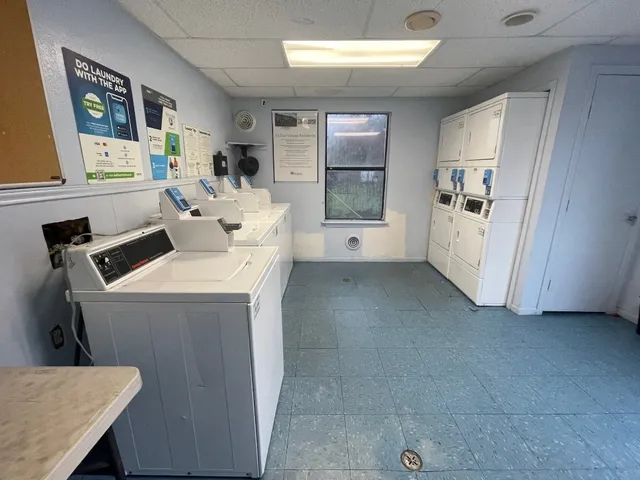 a view of wooden cabinets