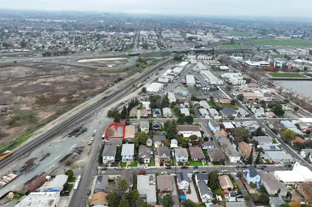 an aerial view of multiple house