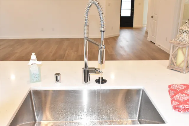 a close view of sink