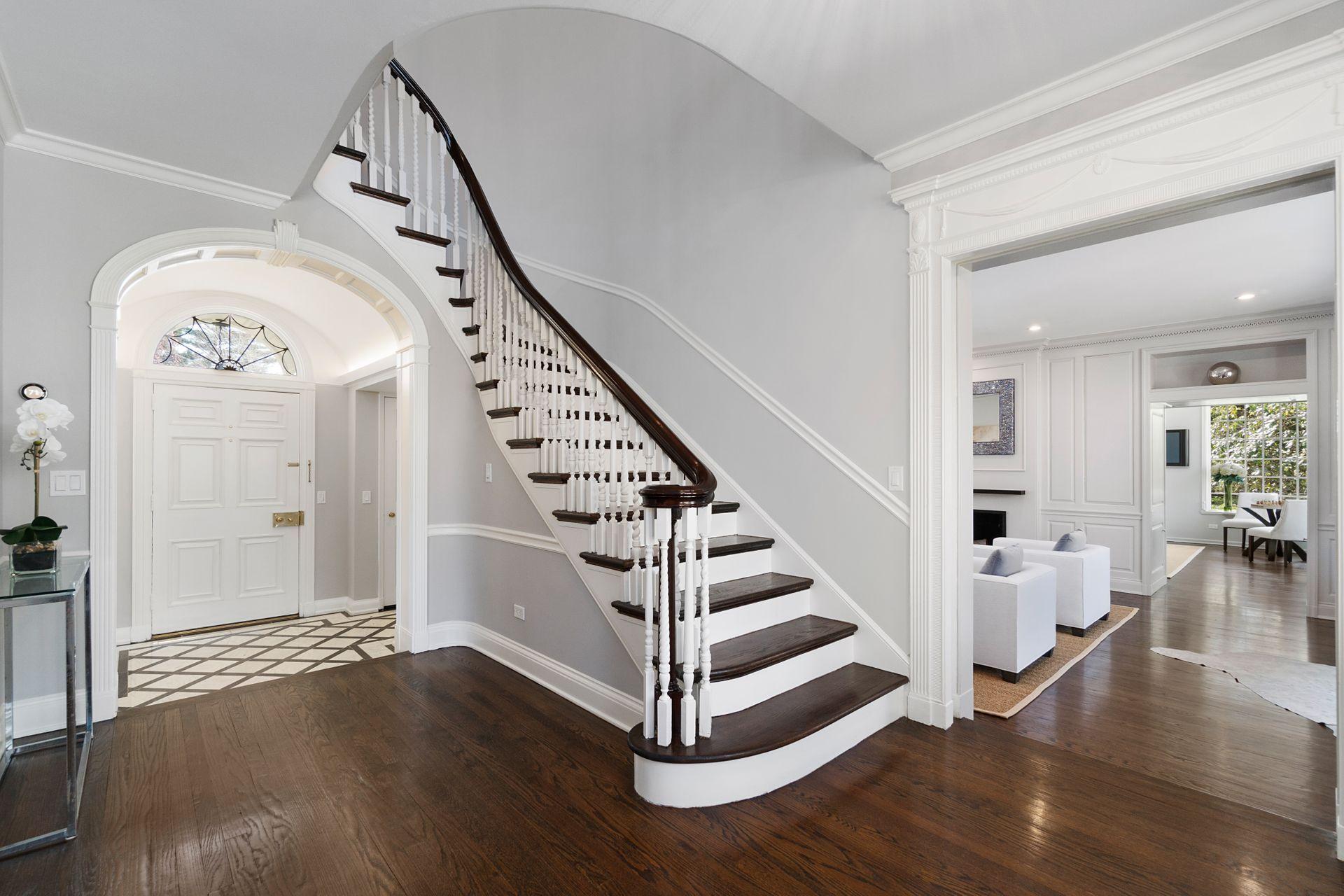 1102 Oenoke Ridge New Canaan, CT 06840 - Photo 3 of 49 a view of entryway and hall with wooden floor
