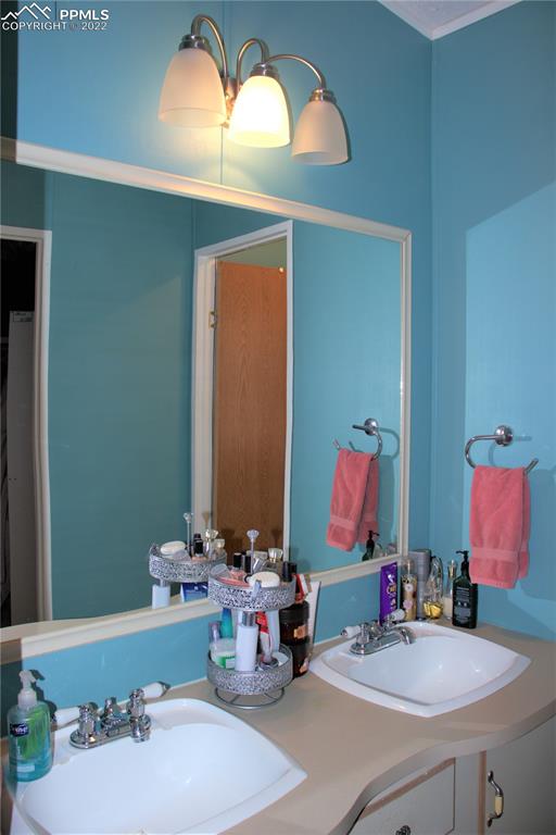 728 Graphite Street Florence, CO 81226 - Photo 12 of 30 a bathroom with a sink and a mirror