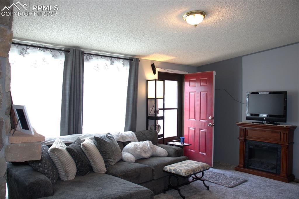 728 Graphite Street Florence, CO 81226 - Photo 2 of 30 a living room with furniture and a fireplace
