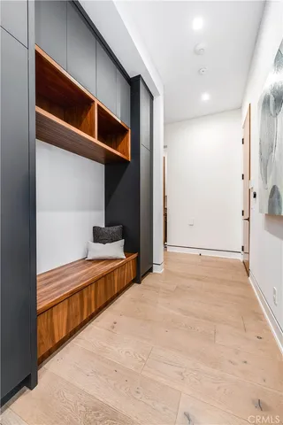 a room with an entryway