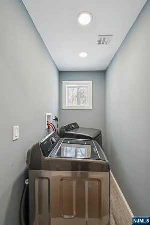 a view of a yard covered in snow