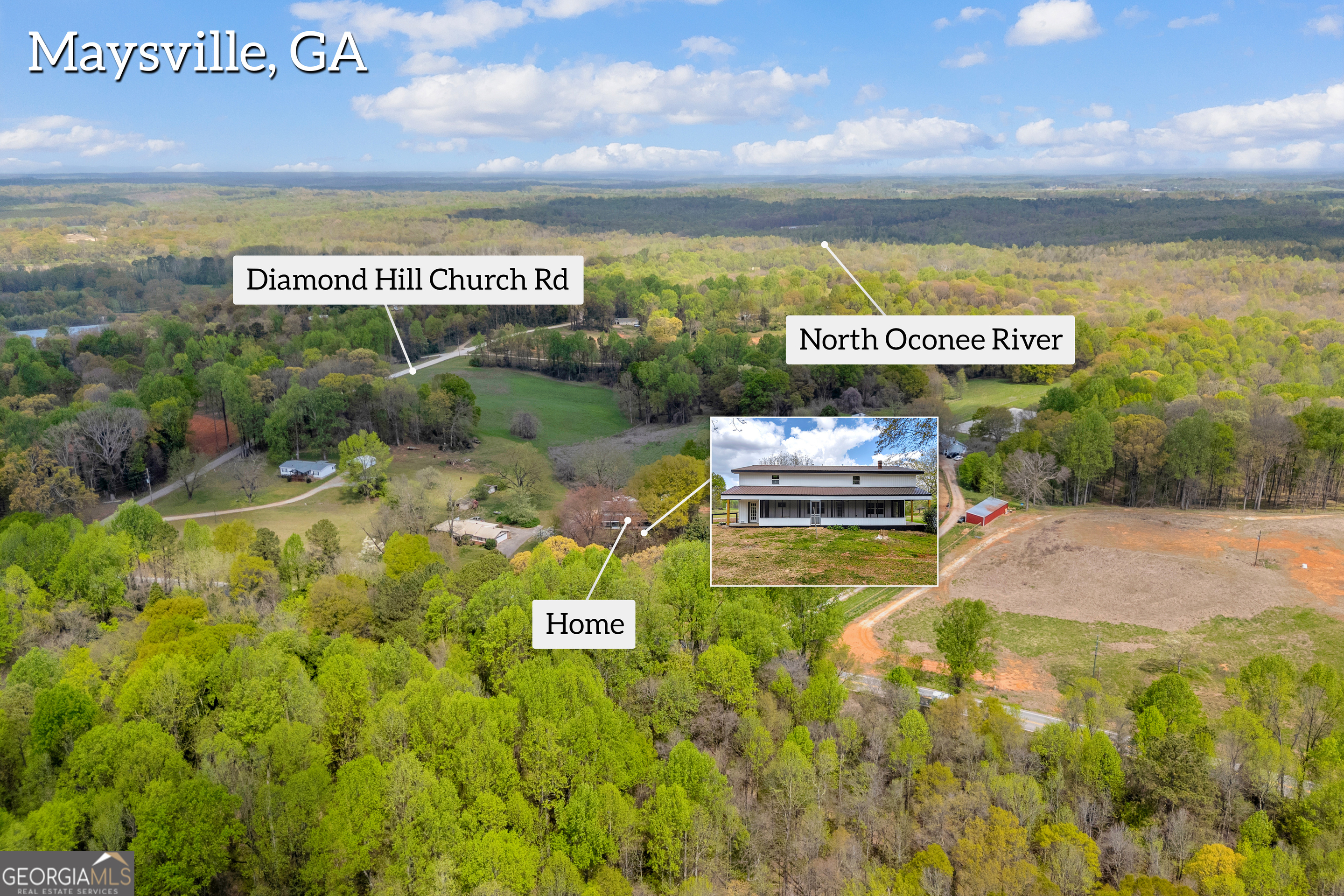 8606 Holly Springs Road Maysville, GA 30558 - Photo 10 of 74 a sign that is sitting on a brick wall