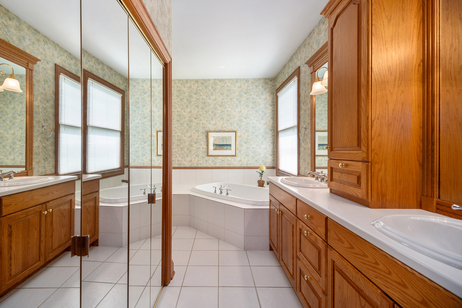 42W545 McDonald Road Elgin, IL 60124 - Photo 25 of 45 a spacious bathroom with a bathtub and a sink