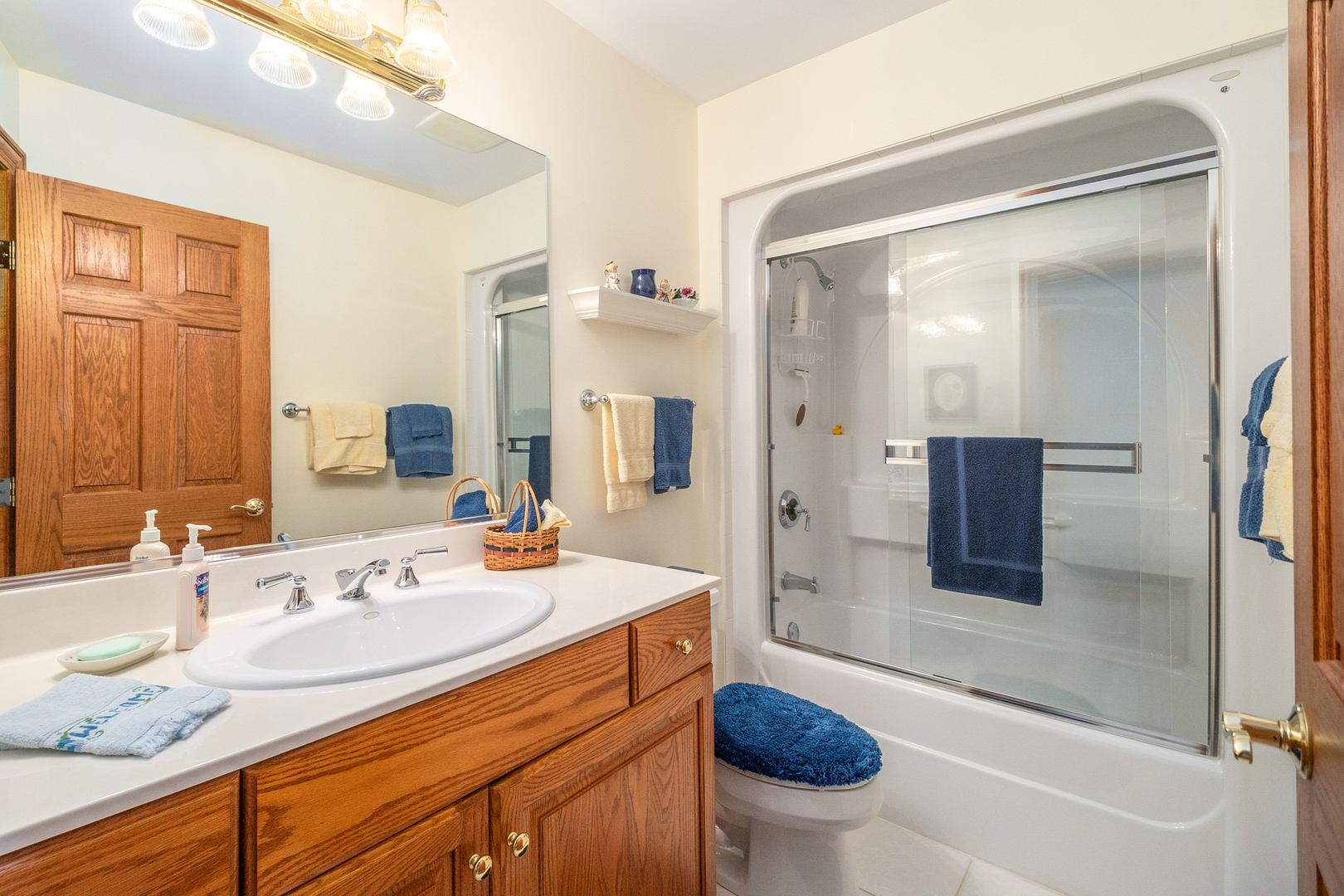 42W545 McDonald Road Elgin, IL 60124 - Photo 42 of 45 a bathroom with a sink a toilet and shower