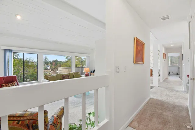 a view of a furniture and window in a room