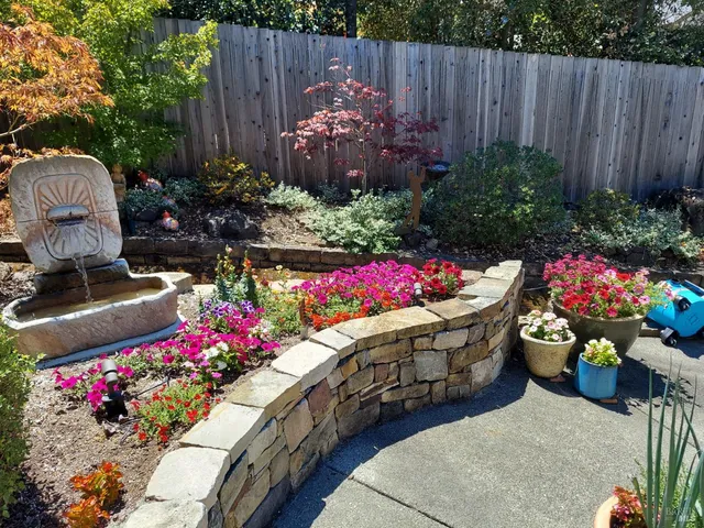 a view of a chairs and tables in patio