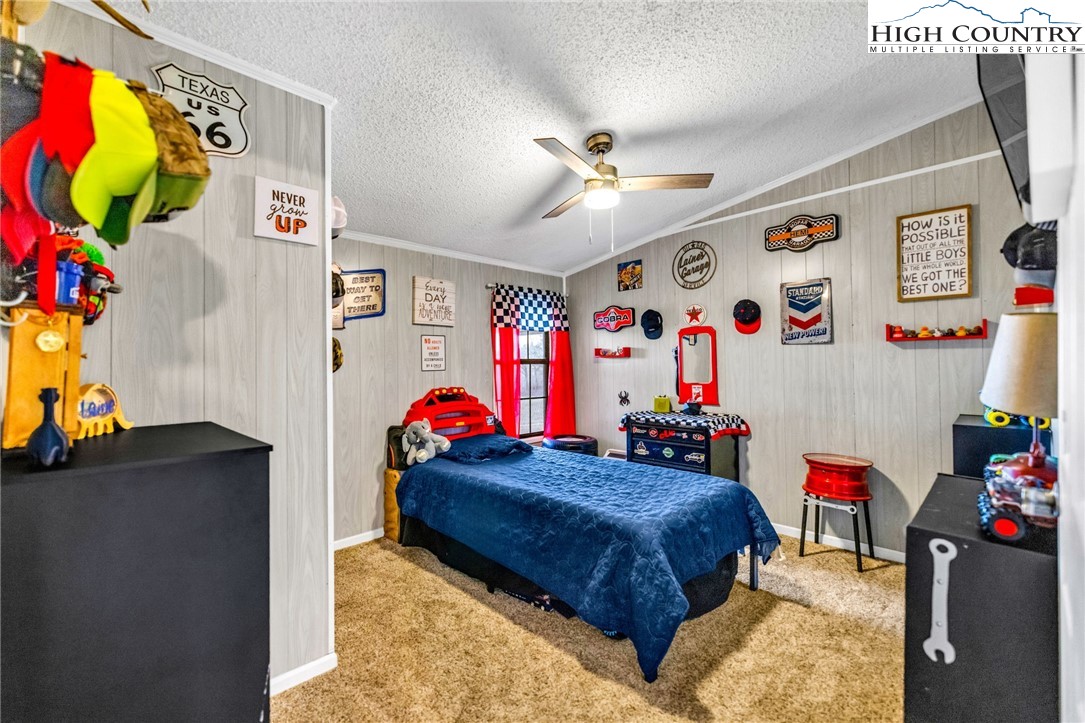 747 Nathans Creek School Road Crumpler, NC 28617 - Photo 28 of 42 a living room with furniture and a flat screen tv