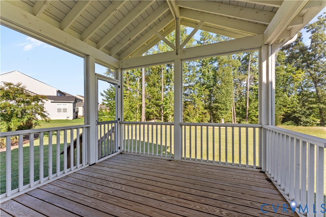 8819 Roberta Road Mechanicsville, VA 23116 - Photo 60 of 79 Screened porch with wood-finish flooring, white ra