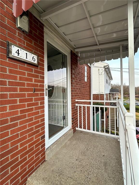 416 Pearce Road Pittsburgh, PA 15234 - Photo 3 of 32 a view of balcony with door