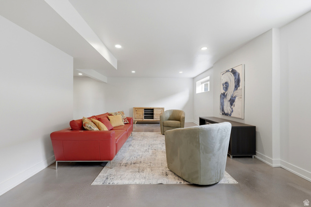1389 Millbrook Way Bountiful, UT 84010 - Photo 48 of 74 Spacious lower-level area with white walls and overhead recessed lighting