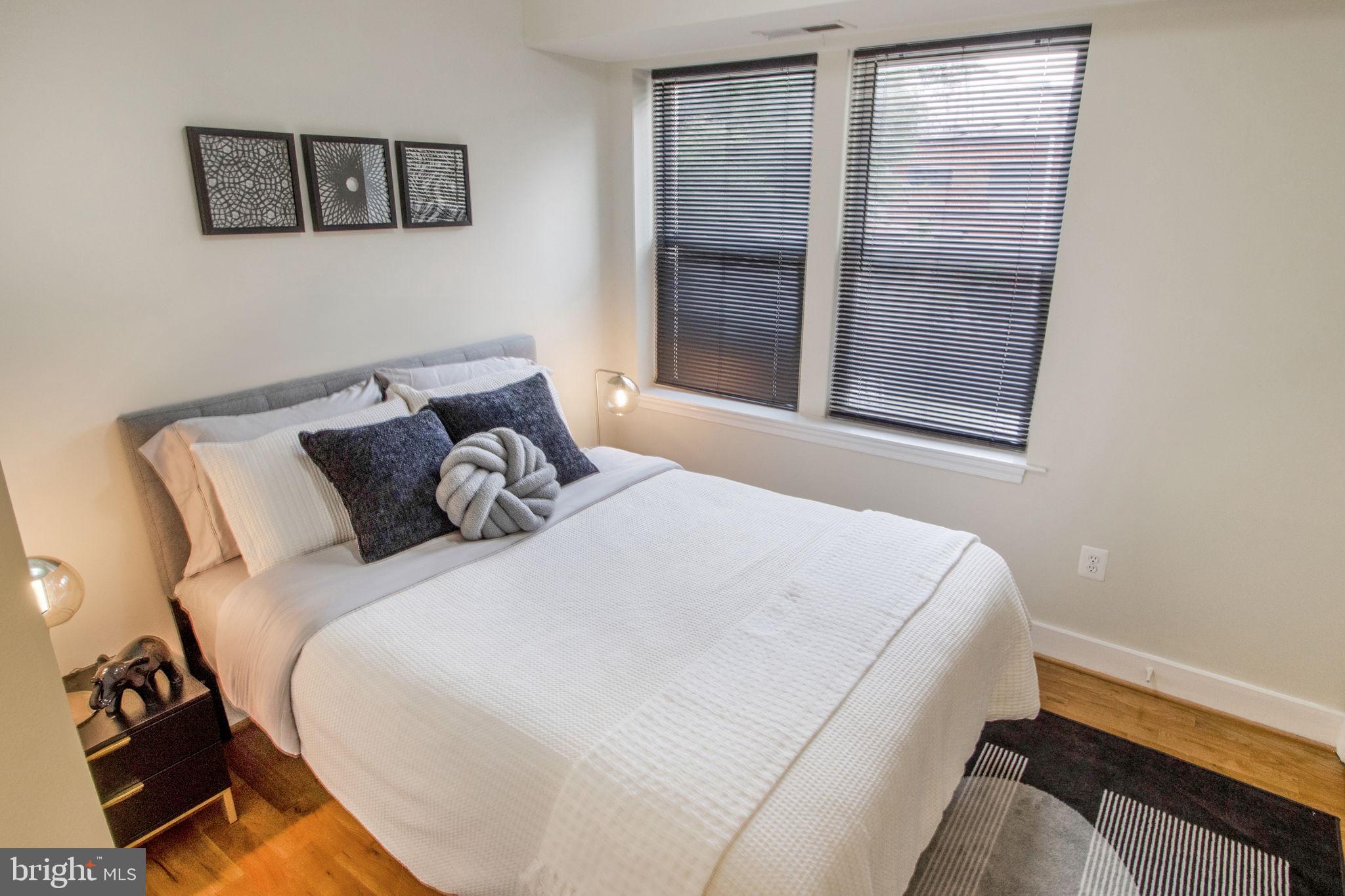 417 18th Street Northeast, Unit 101 Washington, DC 20002 - Photo 50 of 57 a bedroom with a bed and a window