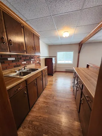 a view of a yard with a trees