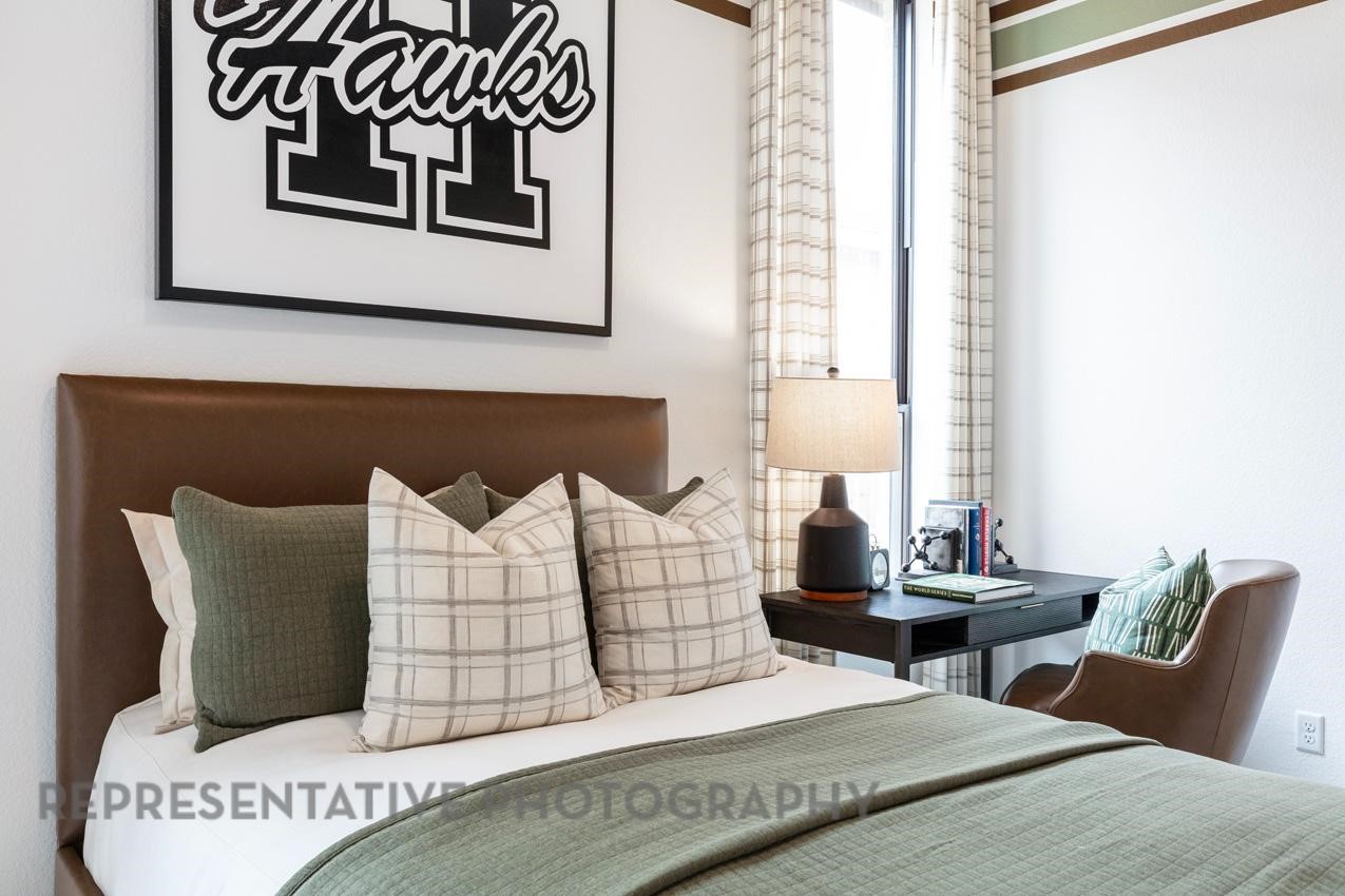 2714 Peach Vly Road Fulshear, TX 77423 - Photo 36 of 47 a bedroom with a bed and wooden floor