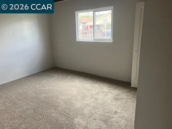 an empty room with a window