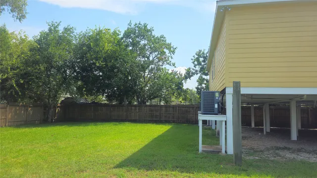 a view of a backyard with a garden