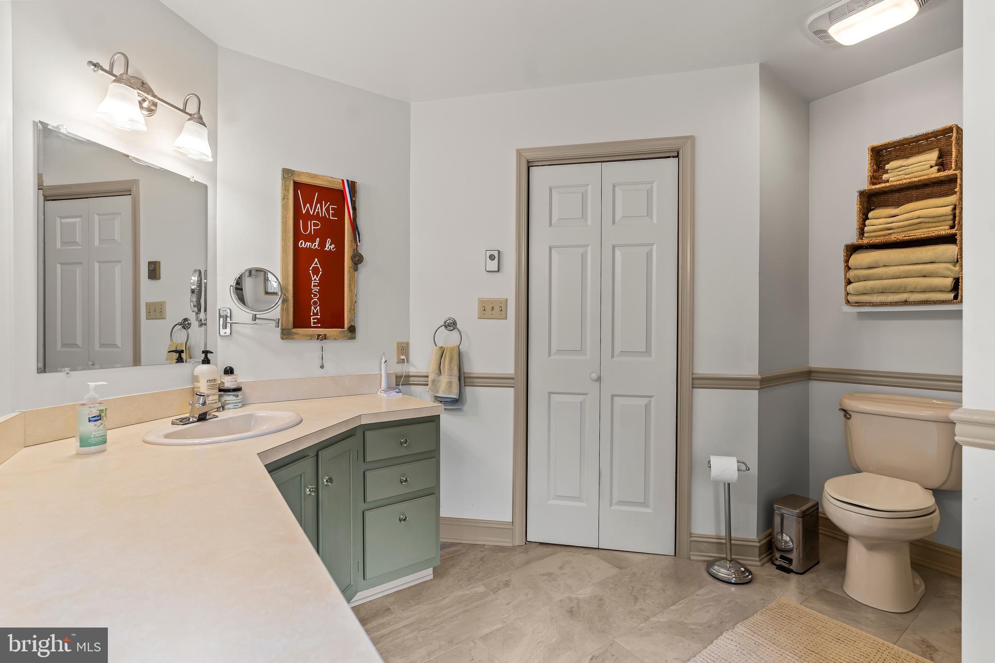 11625 Walnut Point Road Hagerstown, MD 21740 - Photo 48 of 118 a spacious bathroom with a toilet a sink and a mirror