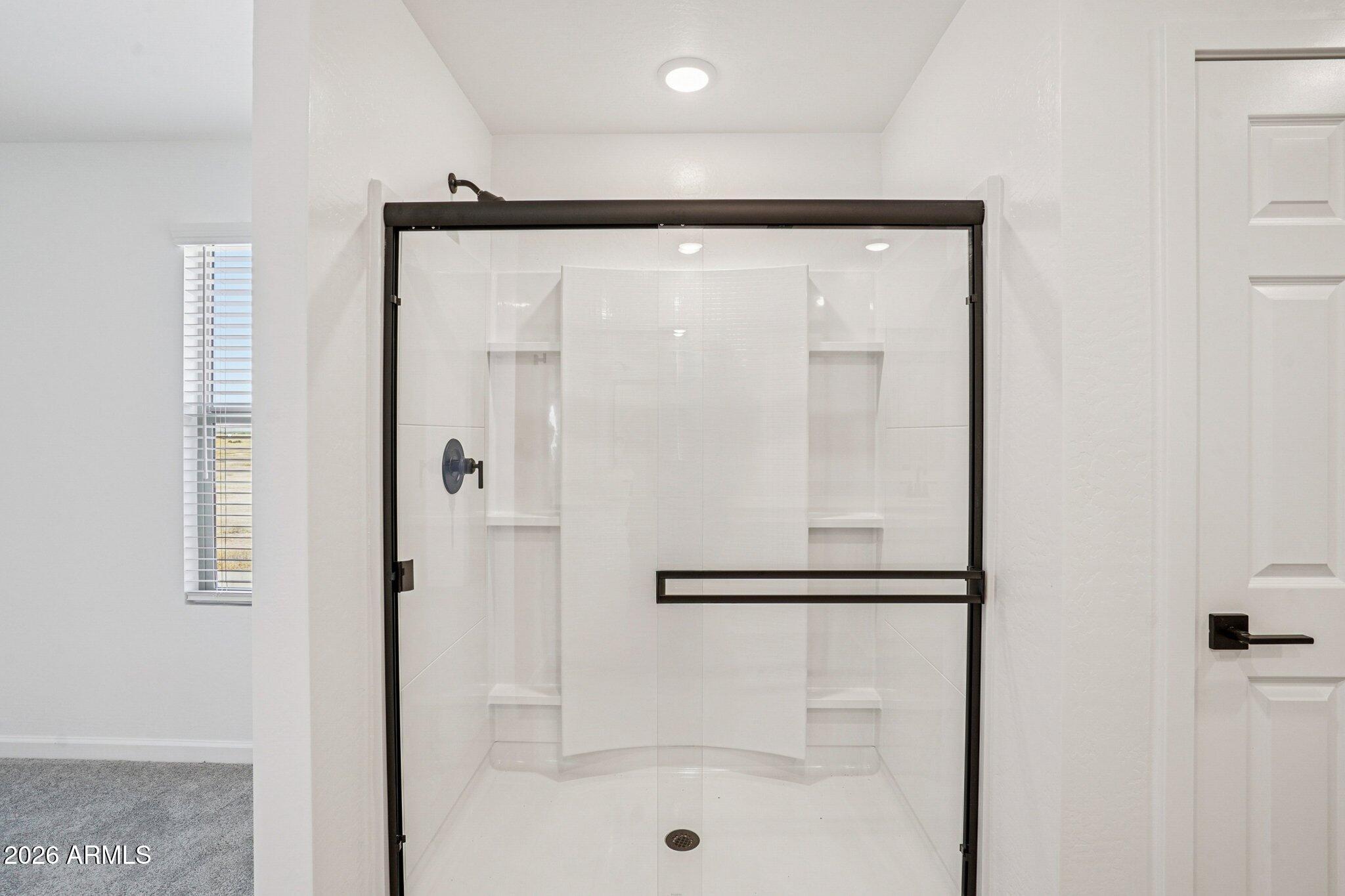 47638 West Moeller Road Maricopa, AZ 85139 - Photo 31 of 56 a bathroom with a glass shower door