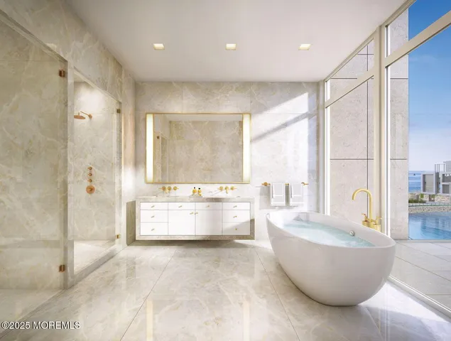 a swimming pool view with a outdoor seating space