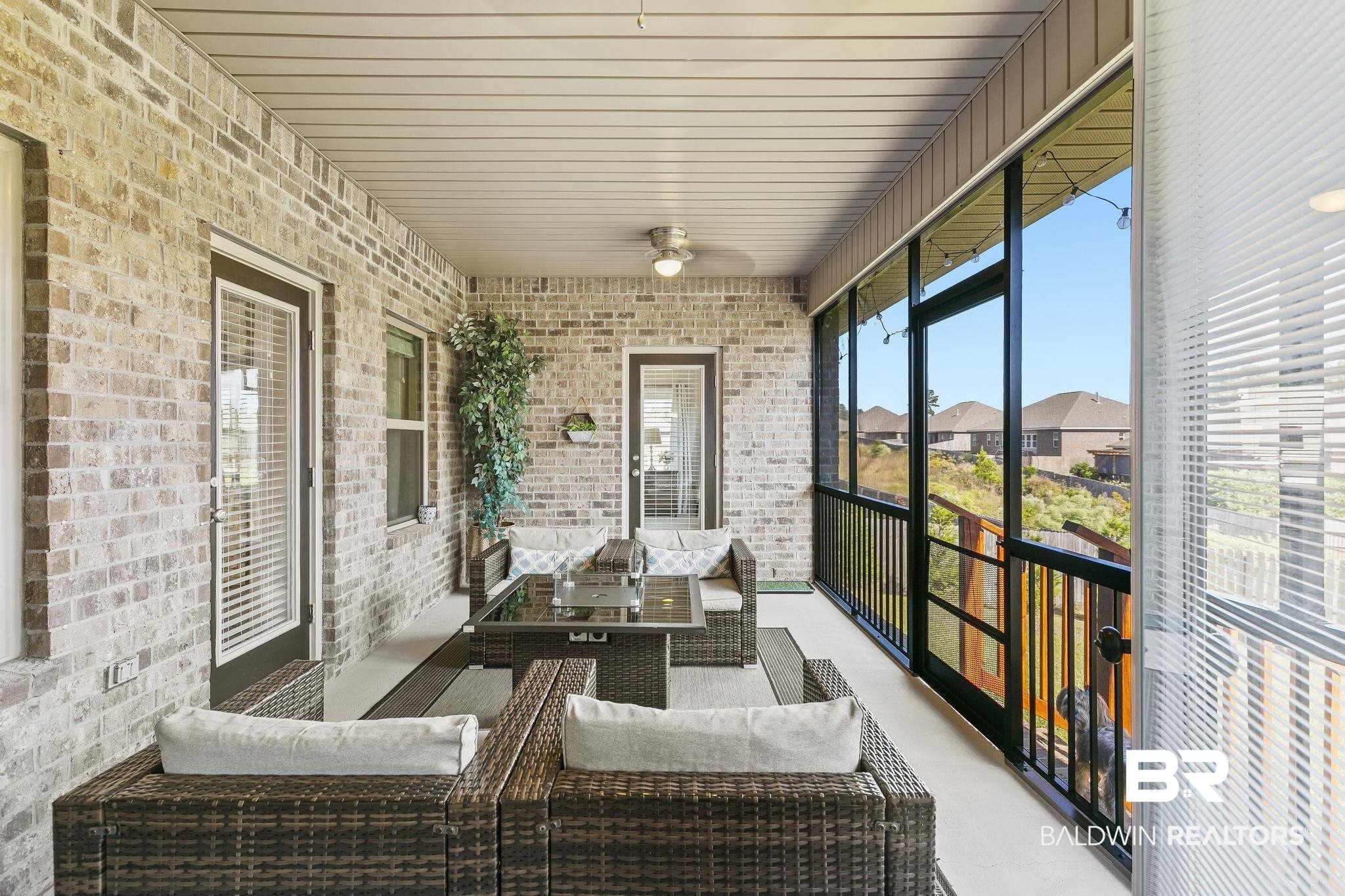 31500 Spoonbill Road Daphne, AL 36527 - Photo 48 of 85 Sunroom / solarium with wooden ceiling and ceiling fan