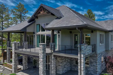 a view of a balcony with lake view