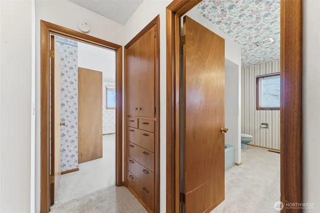 a bathroom with a sink and mirror