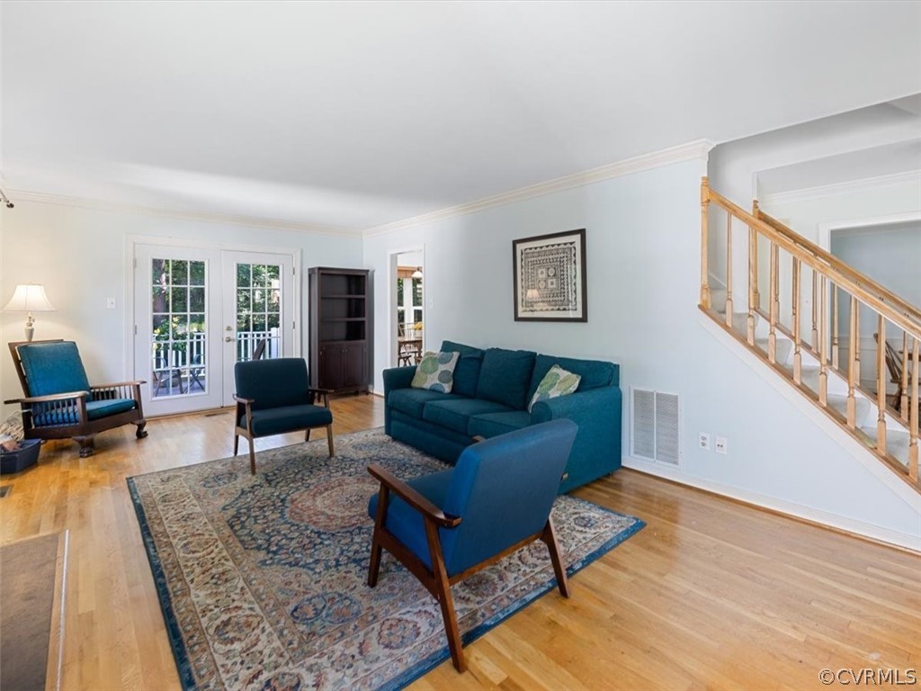 14810 Acorn Ridge Road Midlothian, VA 23112 - Photo 4 of 25 HW floors, fireplace, french doors to deck.